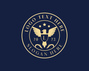 Eagle Wings Shield Logo