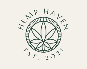 Cannabis Oil Emblem logo design