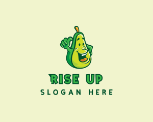 Thumb Avocado Fruit logo design