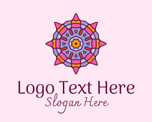 Coaster - Flower Mandala Decoration logo design