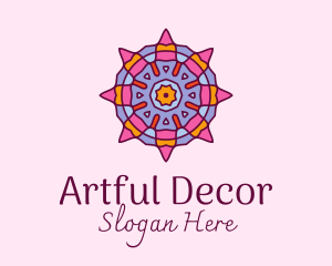 Flower Mandala Decoration  logo design