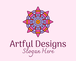 Flower Mandala Decoration  logo design