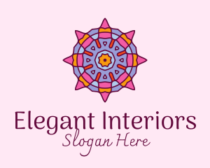 Flower Mandala Decoration  logo design