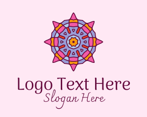 Mosaic - Flower Mandala Decoration logo design