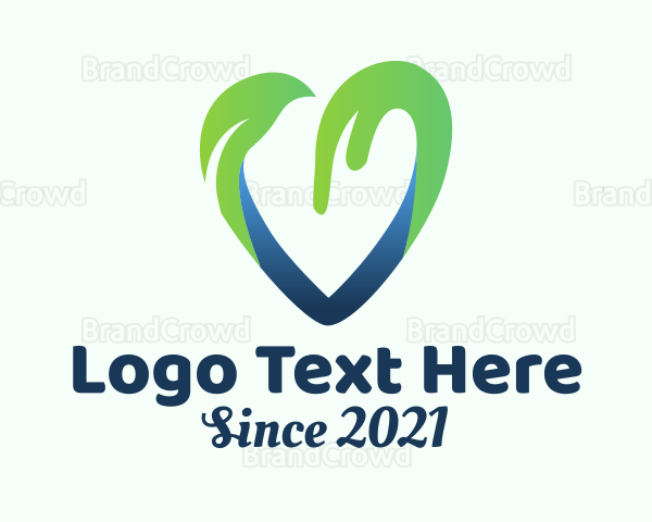 Heart Leaf Environmentalist Logo