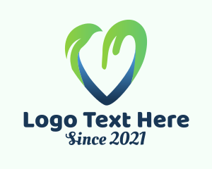 Environmental - Heart Leaf Environmentalist logo design