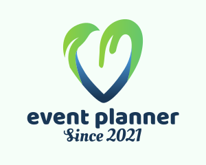 Eco Friendly - Heart Leaf Environmentalist logo design
