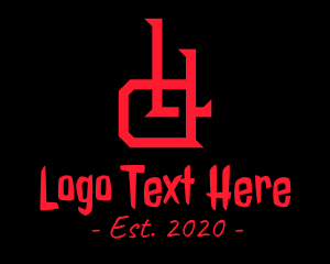 Blood - Horror L & D Monogram logo design