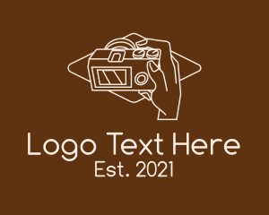 Photographer - Minimalist Camera Hand logo design