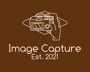 Capture - Minimalist Camera Hand logo design