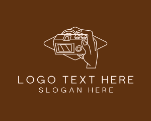 Brown - Minimalist Camera Hand logo design