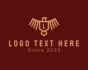 Bird - Eagle Shield Aviation Crest logo design