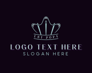 Thread - Crown Thread Needle logo design