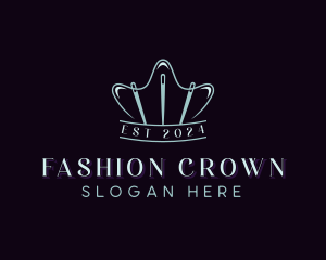 Crown Thread Needle logo design