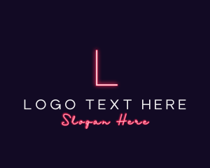 Signage - Futuristic Neon Light logo design