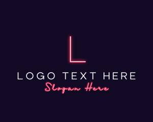 Futuristic Neon Light Logo