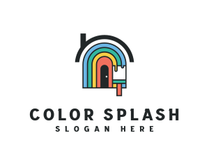 House Renovation Paint logo design