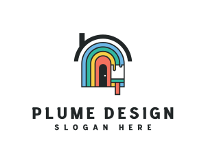 House Renovation Paint logo design