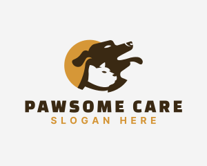 Cat Dog Animal Vet  logo design