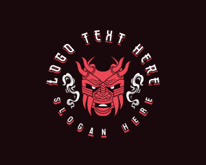 Oni - Japanese Demon Smoke logo design