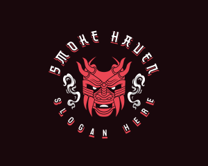 Japanese Demon Smoke logo design