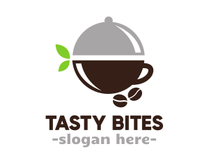 Cater - Cloche Coffee Bean Cup logo design