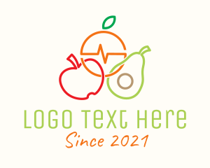 Healthy - Minimalist Healthy Fruits logo design
