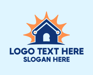 Digital - Bright Blue House logo design