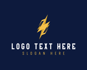 Electrician - Lightning Bolt Electrical Power logo design