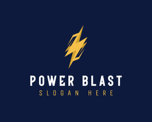 Lightning Bolt Electrical Power logo design