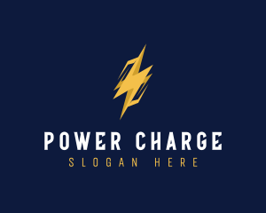 Lightning Bolt Electrical Power logo design