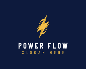 Lightning Bolt Electrical Power logo design