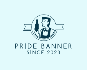 Wine Server Banner logo design