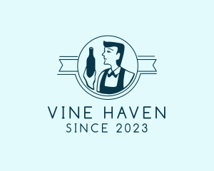 Wine Server Banner logo design