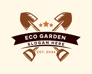 Shovel Landscaping Tool logo design