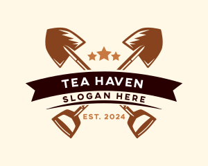 Shovel Landscaping Tool logo design