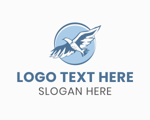 Freedom - Majestic Soaring Eagle logo design