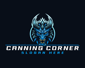 Gaming Dragon Head logo design