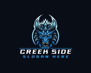 Gaming Dragon Head logo design