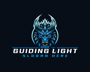 Gaming Dragon Head logo design