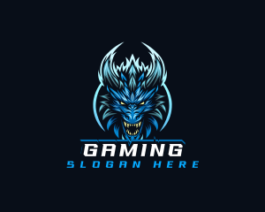 Gaming Dragon Head logo design