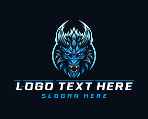 Mascot - Gaming Dragon Head logo design