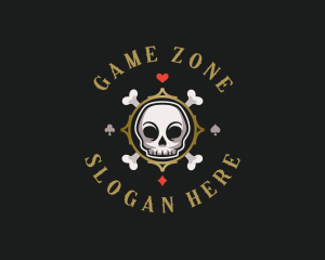 Skull Poker Casino logo design