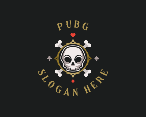 Horror - Skull Poker Casino logo design