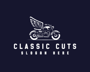 Classic Motorcycle Wings logo design