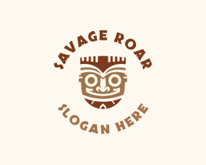 Traditional Tiki Mask Logo