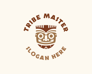 Traditional Tiki Mask logo design