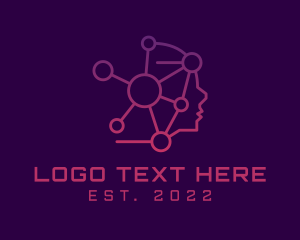 Knowledge - AI Technology Circuit logo design
