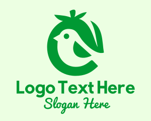 Fruit - Green Fruit Bird logo design