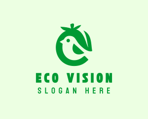 Eco Bird Fruit logo design